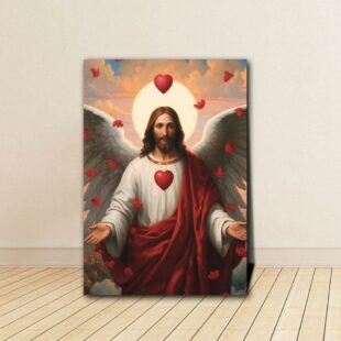 Love of God, Wings of Jesus Christ Canvas Poster Wall Art