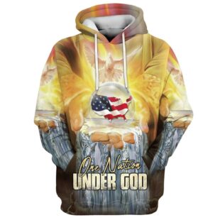 One Nation Under God Hoodies 3D Printed Hoodie - Christmas Gift