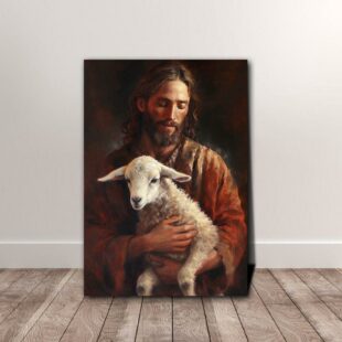 Redeeming Grace Jesus and Lamb Canvas Poster Wall Art