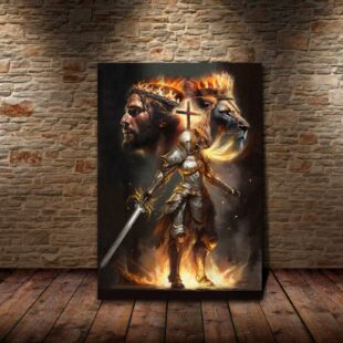 Stunning Woman Warrior Canvas Poster Wall Art