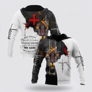 The Lion Cross Way Maker Miracle Worker Promise Keeper 3d Hoodies - Christmas Gift