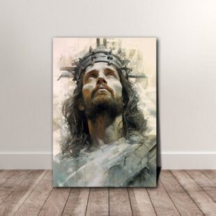 Timeless Portrait Of Jesus Chirst Canvas Poster Wall Art