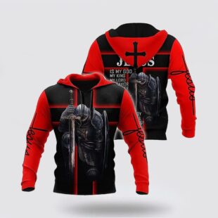 Warrior Jesus My God My King My Lord 3d Hoodies For Women Men - Christmas Gift