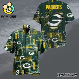 NFL Green Bay Packers Aloha Rip Hawaiian Shirt Packers Aloha Shirt 1