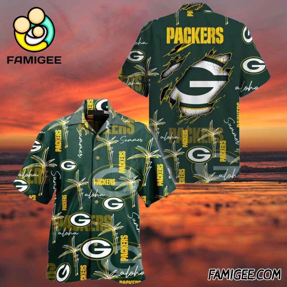 NFL Green Bay Packers Aloha Rip Hawaiian Shirt Packers Aloha Shirt 3