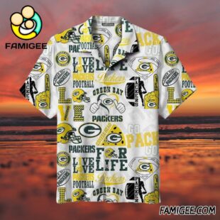 NFL Green Bay Packers Fan Life Collage Hawaiian Shirt Packers Aloha Shirt 3