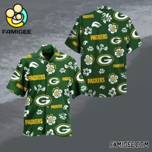 NFL Green Bay Packers Floral Fanfare Hawaiian Shirt Packers Aloha Shirt 1