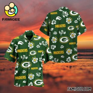 NFL Green Bay Packers Floral Fanfare Hawaiian Shirt Packers Aloha Shirt 3