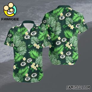 NFL Green Bay Packers Floral Fiesta Hawaiian Shirt Packers Aloha Shirt 1