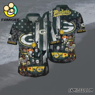 NFL Green Bay Packers Horror Ride Hawaiian Shirt Packers Aloha Shirt 1