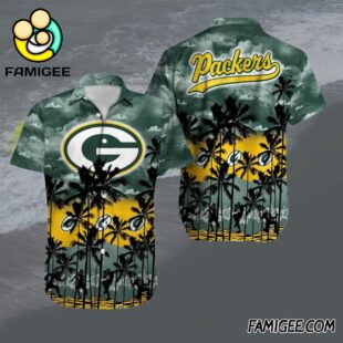 NFL Green Bay Packers Island Breeze Sunset Hawaiian Shirt Packers Aloha Shirt 1