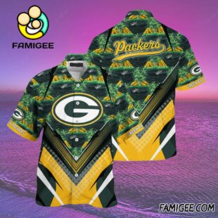 NFL Green Bay Packers Island Horizon Hawaiian Shirt Packers Aloha Shirt 2