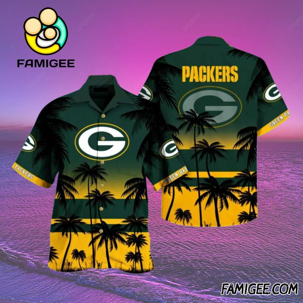 NFL Green Bay Packers Tropical Vibe Hawaiian Shirt Packers Aloha Shirt 2