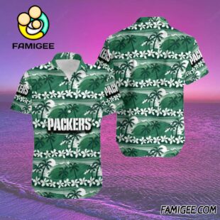 NFL Green Bay Packers Tropical Waves Hawaiian Shirt Packers Aloha Shirt 2