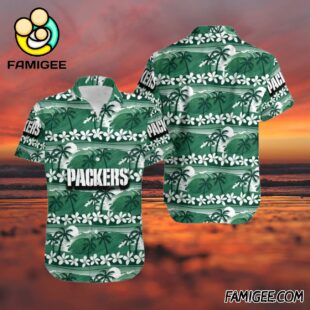 NFL Green Bay Packers Tropical Waves Hawaiian Shirt Packers Aloha Shirt 3